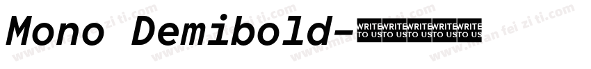 Mono Demibold字体转换